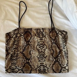 snakeskin take top